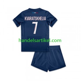 Paris Saint-Germain Khvicha Kvaratskhelia 7 Kinder Heim Trikotsatz 2024/25 Kurzarm